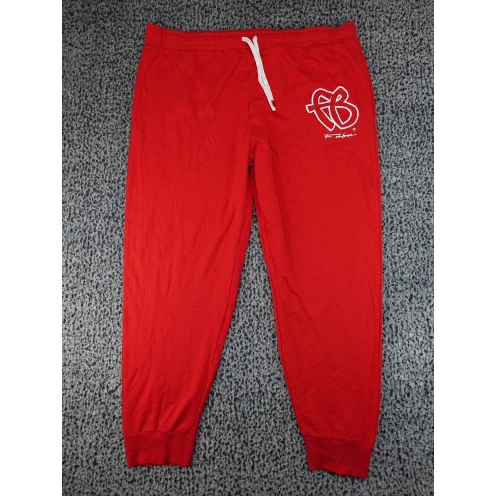 FUBU‎ Jogger Sweatpants Mens 2XL Red Good FB Logo Streetwear 2FUBU007BQ
